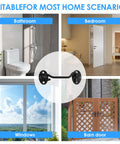 Heavy Duty 4 Inch Stainless Steel Gate Latch With Hook And Eye Barn Door Lock Hardware for bathroom, bedroom, windows, and barn doors