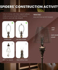 Diagram showing how to install Barrel Metal Lampshade With Trees Pattern, Spider Fitter for different lamp bases.