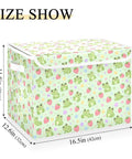 Built Different Foldable Storage Bin With Lid And Handles Collapsible Closet Organizer For Home Bedroom, 16.5x12.6x11.8in, frog design