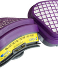 Elipse OV/AG P100 Replacement Filters For Industrial Respirators, activated carbon with pleated HEPA filters, side view