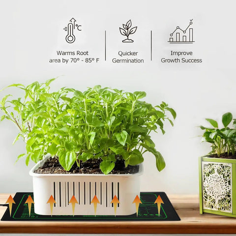 20 Inch By 10 Inch Waterproof Seedling Heat Mat With ETL Certification For Consistent Germination, Indoor Plant Growing, Hydroponics, And Seed Starting In Greenhouse And Cuttings