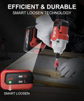 Beast Of A 20V Max Brushless Cordless Impact Driver Kit With 1600 InLb Torque shown with smart loosen technology
