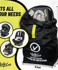 Car Seat Travel Bag For Airplane With Dual Carrying Straps Gate Check Ready Durable Car Seat Cover For Flying, 34x18x18 Inches.