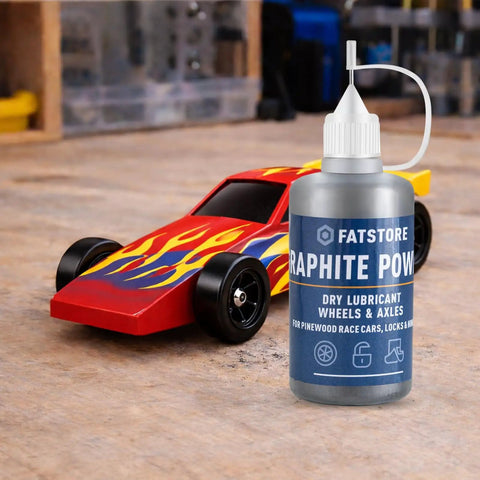 Dry Graphite Lubricant Powder For Pinewood Derby Axles And Wheels With Precision Tip Nozzle Non Oily Lube For Faster Runs
