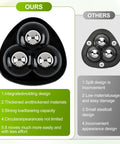 Self Adhesive Appliance Sliders 8 Pack Heavy Duty Swivel Rollers Smooth Glide For Moving Couches Or Kitchen Gear Peel And Stick Setup, top view comparison of integrated molded design versus split design.