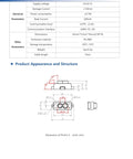 TFmini-S LiDAR Module High Precision ToF Laser Radar Distance Sensor for Robotics and Automation Builds, technical drawing.