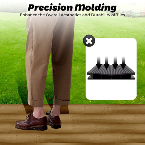 Two Pack Wood Grain Paving Molds For Concrete Walkways DIY Garden Path Stepping Stones ABS Plastic Non Slip Texture For Sidewalk Driveway Terrace Patio Black Built Tough Durable Forms in use on pathway.