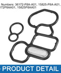 VTEC Solenoid Gasket Set For Honda Accord 1998-2012, Oil Leak Fix Kit With Solenoid Gasket And Spool Valve Filter Screen, OE Numbers