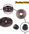 Angle Grinder Spiral Bevel Gear Kit for Makita 9553NB 9554NB 9555NB 9557NB 9558NB Replacement, carbon steel, precision fit, gear detail