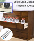 Beefy 550mm full extension drawer slides with lock and ball bearing guide rails 120kg load capacity in use with heavy drawers