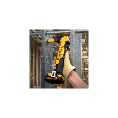 Compact 20V Max Right Angle Drill With Dual Speed Ranges 0 To 650 And 0 To 2000 RPM, Slim 4 Inch Length For Easy Access, Multi Grip Trigger For Tight Spots, Ergonomic Design, Tool Only