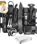 17 In 1 Emergency Survival Kit With Waterproof Storage Box All In One Gear For Camping Hiking Fishing And Hunting Outdoor