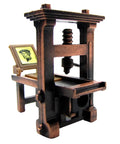 One To Forty Eight Scale Metal Printing Press Die Cast Miniature Diorama Desk Accessory Pencil Sharpener With Sliding Print Surface And Ink Pad Reveal For Collectors And Dope Cool Retro Office Desk Decor