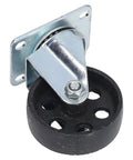 Tough As Nails 3.5 Inch Swivel Caster Wheel With Dual Bearings And Heavy Duty Cast Iron Frame, black wheel on metal mount.