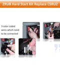 Installation of Hard Start Capacitor Kit For 3.5 To 5 Ton AC Units Replaces CSR U2 Compressor Saver with color-coded wires.