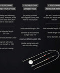 Premium Telescoping Magnetic Pickup Tool Set with 36 Inch Flexible Grabber, 16 Pound Pull Magnet on a Stick in packaging