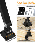 Heavy Duty Led Work Light With Long Arm Aluminum Alloy IP66 Waterproof Table Lamp For CNC Lathe And Drilling Machines 24W 120 Led 110 To 240V US Plug Included showing four-hole base and installation accessories