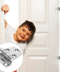 Heavy Duty 316 Stainless Steel Door Hinges Two Pack 54x37mm Thickened Gate And Furniture Butt Hinges on white door with child smiling