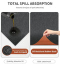 Shop Grade Heavy Duty Oil Spill Mat For Garage Floors 63 By 31 Inch Reusable Oil Absorbent Pad With Waterproof Rubber Backing
