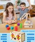 Hands On Robotic Arm Kit For Kids And Teens Aged 8 To 16, Totally Fun Kid Friendly STEM Toy For Learning Coding, Motors, Microcontroller, Circuits, And DIY Engineering Projects, remote control set