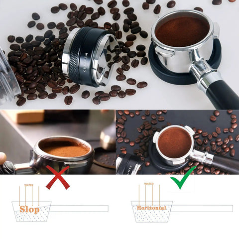 Dual Head Espresso Distributor And Tamper For 53mm And 54mm Portafilters 2 In 1 Leveler And Tamper Fits Breville Barista Series Pro Grade 53mm Base