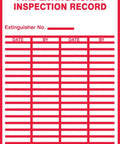 Must Have Fire Extinguisher Inspection Record Safety Sign Adhesive Vinyl 5 By 3.5 Inch Red On White Pack Of 5 Moisture Resistant