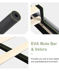 EVA mute bar and velcro detail for Super Solid Queen Bed Frame With Upholstered Wingback Headboard And Heavy Duty Wooden Slats Support, Noise Free Platform Bed With No Sweat Setup And Darn Good Build Quality, Light Gray.