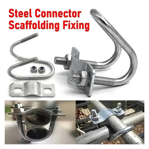 Top Shelf 304 Stainless Steel Double U Bolt Pipe Clamp Built Tough For Heavy Duty Pipeline Repairs And Aquaculture Connections With A Rock Solid Grip That Handles Wet Work Like A Champ