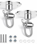 Two Pack Speed Bag Swivel Kit Stainless Steel 360 Degree Ball Bearing Speed Bag Mount With Screws For Home Gym Boxing Studio Punching Bag Stand Heavy Duty Professional Grade Universal Fit, two stainless steel swivels with hardware