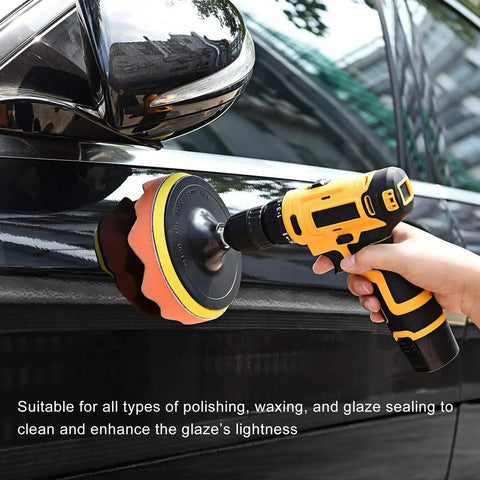 Make Your Ride Look Slick As Glass With This 11 Piece 3 Inch Drill Buffing Pad Set Professional Grade Car Foam Polishing Kit using drill.