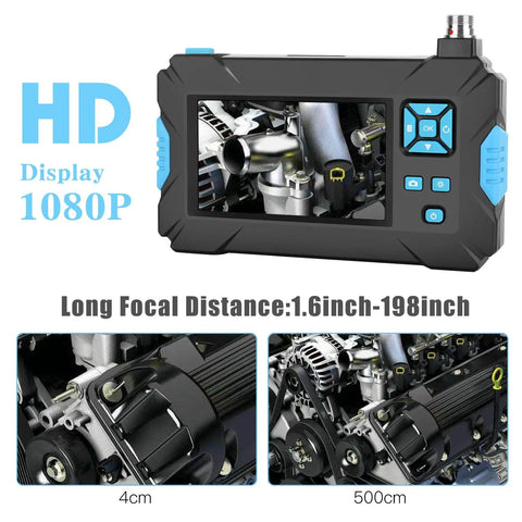 Top Notch Handheld Endoscope Offering Hella Sharp 1080P HD Viewing On A Solid 4.3 Inch Display, showing engine inspection.