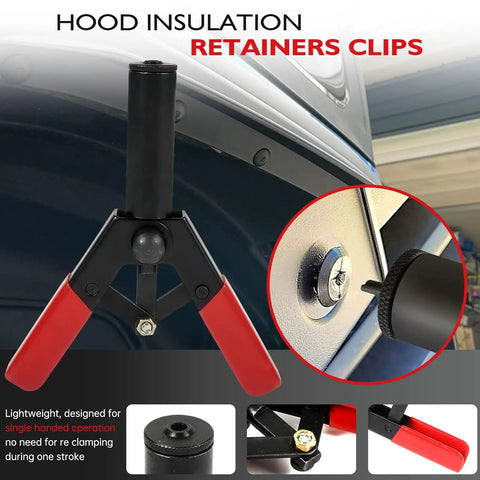 Heavy Duty Plastic Rivet Gun And 82 Pc Complete Kit Featuring Solid Alloy Steel Construction Paired With Resilient Black Nylon Trim Clips For Knockout Auto Body Work And Dead Easy Garage Setup