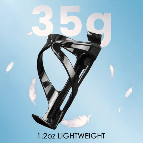 Side view of lightweight bike water bottle cage, 35g, part of Two Pack Bike Water Bottle Holders For Road And Mountain Bikes Universal.