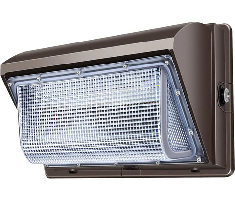 120W Outdoor LED Wall Pack Light With Dusk To Dawn Sensor 5000K Cool White industrial grade flood light, side view