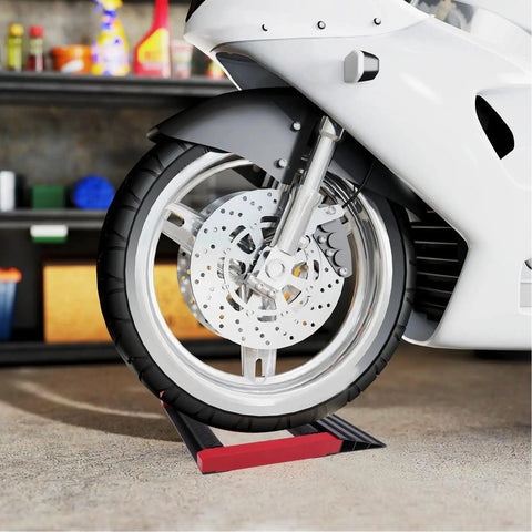 Heavy Duty Motorcycle Wheel Roll Back Stand Aluminum Portable Tire Service Center For Quick Chain Lube Driveline Tune Ups Non Slip Garage Base Supports Up To 600 Pound Capacity