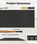 Heavy Duty Rock Solid Wood Veneer Wall Panels with Game Changing Acoustic Treatment and Superior Sound Dampening for Bedroom or Studio Setup 4 Pack 47.2 X 23.6 Inch Acoustic Panels dimensions