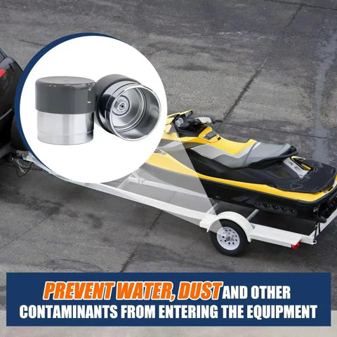Stainless Steel Trailer Wheel Bearing Protector With Dust Cover Caps 1.98 Inches Keeps Water Dirt Out Of Hubs on trailer