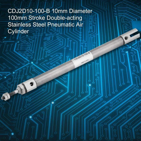 Stainless Steel Ten Millimeter Bore And Hundred Millimeter Stroke Double Acting Pneumatic Air Cylinder For Mini Automation Projects