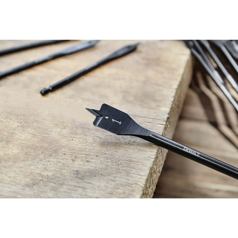 Heavy Duty Spade Drill Bit Set Six Ball Groove Shanks For Quick Bit Changes Heat Treated Shanks For Bend And Break Resistance