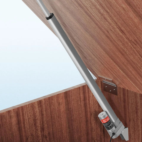 VEVOR 12V 20in waterproof linear actuator with mounting bracket, outdoor side view