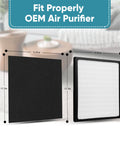 Replacement HEPA And Carbon Filter Pack For Your Compatible Air Purifiers Fits AC 2118 AC 2123 IAP 10 280 1AP10280 includes 2 filters