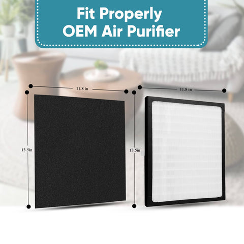 Replacement HEPA And Carbon Filter Pack For Your Compatible Air Purifiers Fits AC 2118 AC 2123 IAP 10 280 1AP10280 includes 2 filters