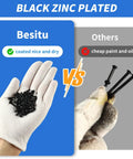 Comparison of M3 Screw Kit With 1600 Pcs 12.9 Grade Alloy Steel, showing coated zinc plated vs. oily paint screws.