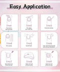 Step-by-step application guide for 27 Colors Gel Nail Polish Kit With UV And LED Light Lamp for at-home manicures.