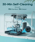 Side view of Countertop Ice Maker With 1.5L Water Tank Delivers Bullet Ice In 6 Minutes Turbo Fast Two Ice Sizes Self Cleaning Portable