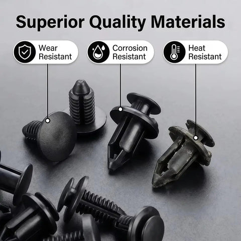 Top Grade Auto Bumper Retainer Clips Fit For Subaru Forester Body Panel Fasteners Plus Removal Tool And Clear Storage Case To Fix Your Ride Smoothly Today, black nylon clips
