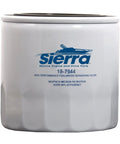 Fuel Water Separator Filter For Ethanol Blended Gas, 10 Micron, Medium Duty Engine Protection, cylindrical white filter with blue text