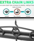 Close-up of Chain Link Fence Stretcher Tool With 5 Hooks And 2 Extra Chain Links, showing connectors and stability features