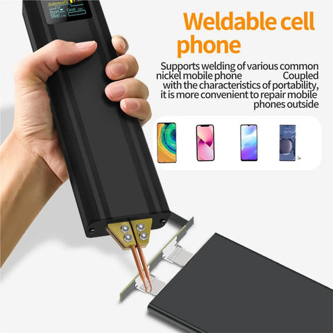 80 Gear Handheld Spot Welder With Adjustable Power And Digital Display welding nickel strips for mobile phone repair