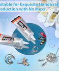 Ultra Versatile B-7000 Industrial Strength Glue For Rhinestones And Crafts, Heavy Duty Adhesive, 2x50 Ml tubes with jewelry